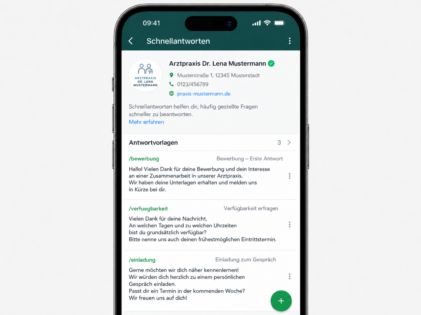 Einblick in das Premium-Modul WhatsApp-Bewerbungen